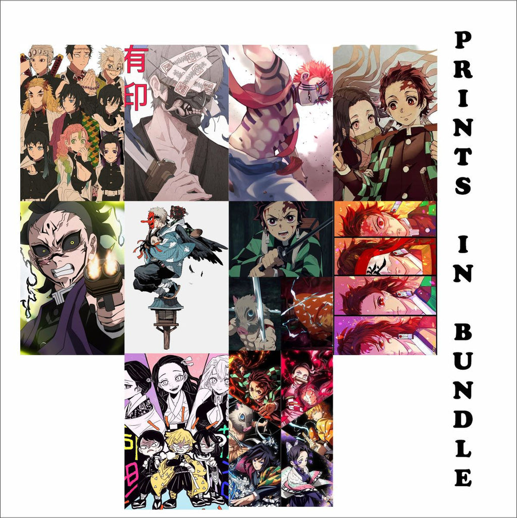 10 Demon Slayer Posters A4 Size (Set 2)