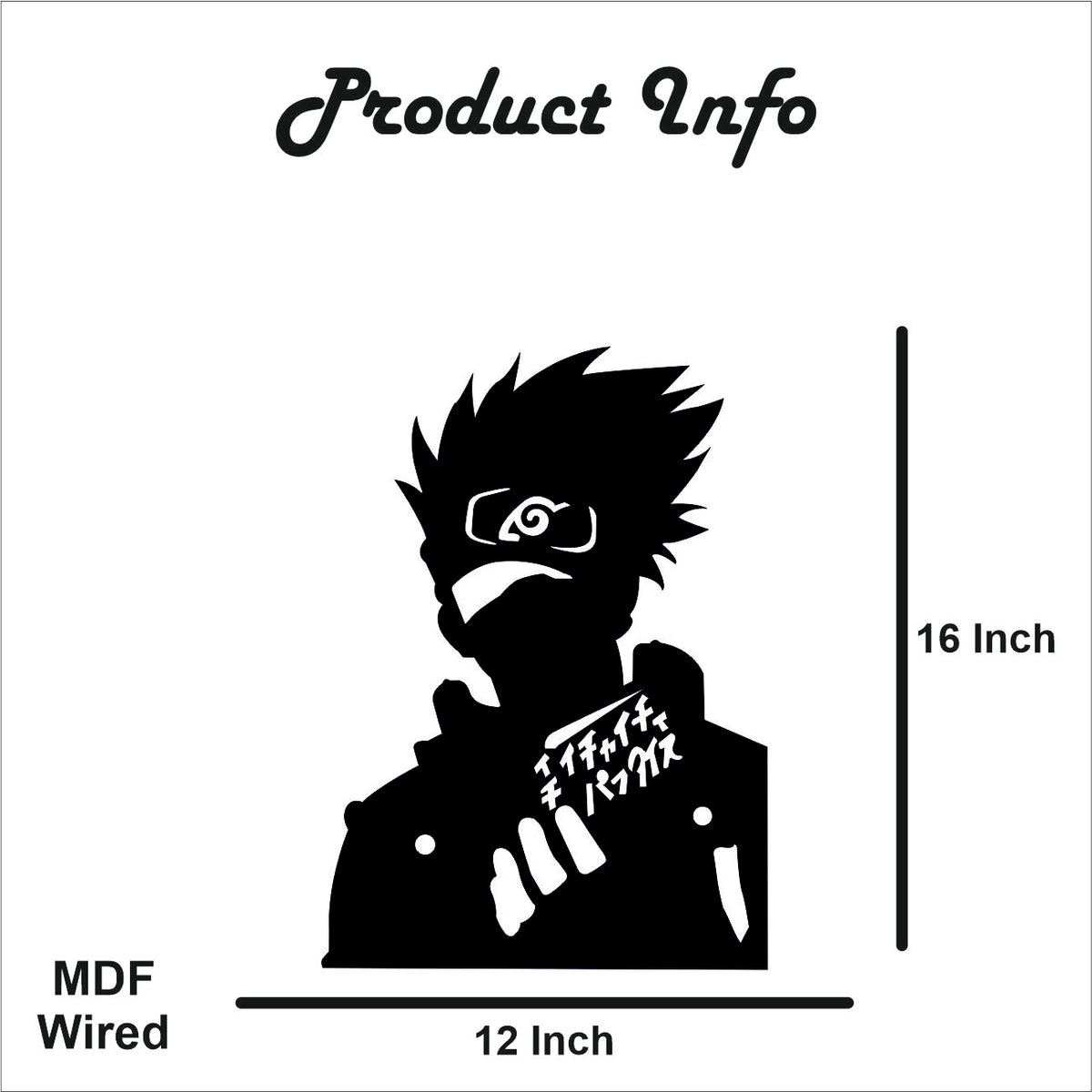 Kakashi Backlit wall led Art.