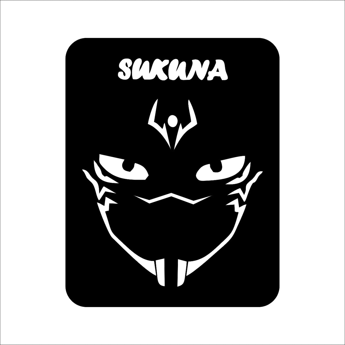 Sukuna Engineered Wood Red Anime Themed Free Anime Wall Sculpture.