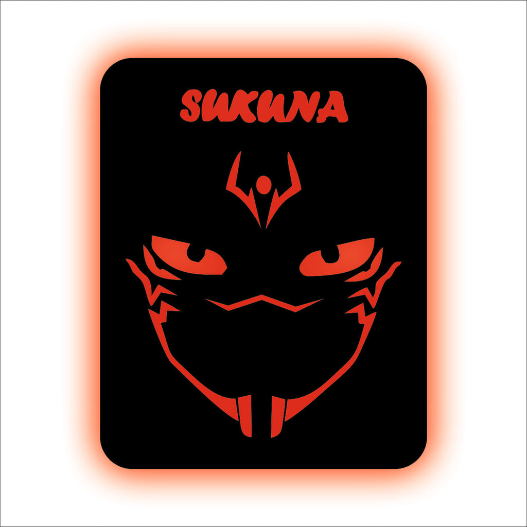 Sukuna Engineered Wood Red Anime Themed Free Anime Wall Sculpture.